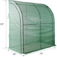 thumbnail image 2 of 3-Tier Lean-to Portable Greenhouse, 79"x39"x83" Heavy Duty Walk-in Garden House, Indoor Outdoor with Wire Shelves, 2 Roll-Up Zipper Doors, PE Weatherproof Cover & Steel Frame, 2 of 9