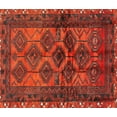 thumbnail image 1 of Ahgly Company Machine Washable Indoor Rectangle Traditional Brown Red Area Rugs, 8' x 10', 1 of 7