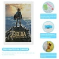 thumbnail image 3 of The Legend of Zelda Diamond Art Kits for Adults Diamond Art Gem Art Painting Full Drill Round Art Gem Painting Kit for Home Wall Decor 8"x12", 3 of 6