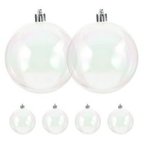 Raindrops Iridescent Plastic Ornament Balls for Decoration Clear Christmas Tree Pendant 8cm Round Ornaments for Party Wedding