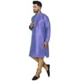 thumbnail image 6 of SKAVIJ Kurta Pyjama for Men 2-Piece Indian Traditional Party Dress Blue XL, 6 of 6