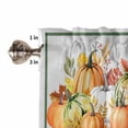thumbnail image 5 of Valances for Windows, Give Thanks Pumpkins Leaf Fall Harvest Plaid Grey Farmhouse Rod Pocket Short Window Valance Curtains Holiday Window Treatment for Kitchen Living Room Bathroom, 42"x18", 5 of 6