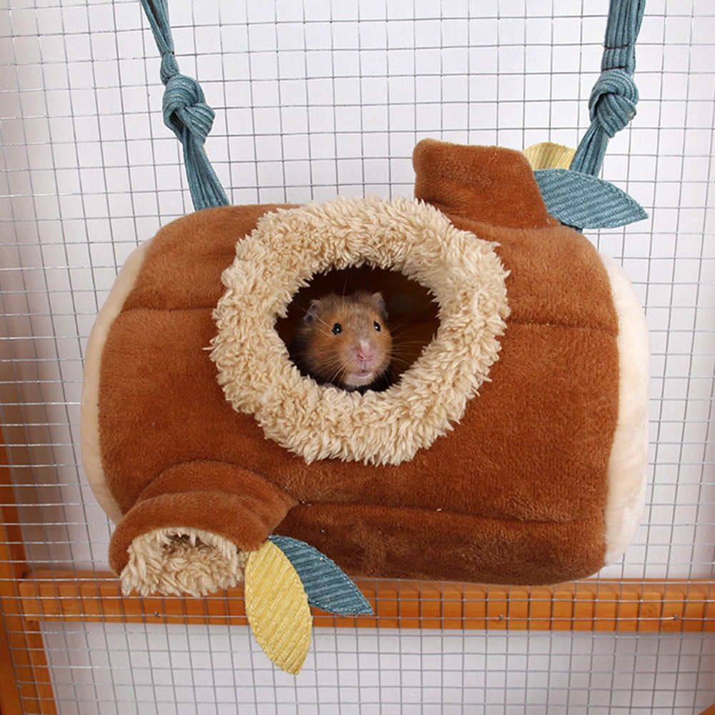 Winter Warm Hamster Bed Playing Soft Hamster Hammock Sleeping Cute Small Animals Nest Hanging Home Resting for Young Guinea Pig Degu Drawl Hedgehog