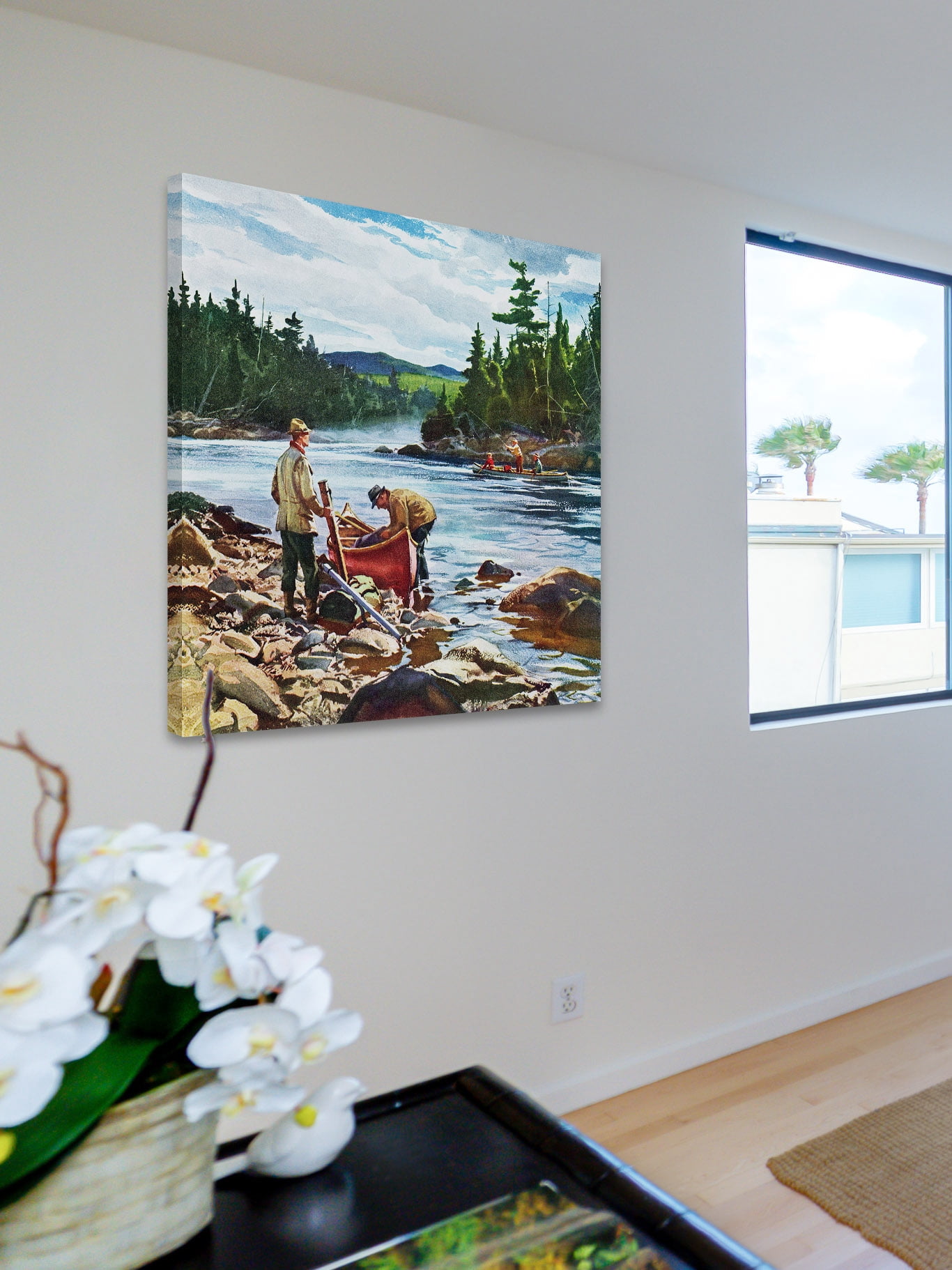 "Fishing Hole" Painting Print on Wrapped Canvas