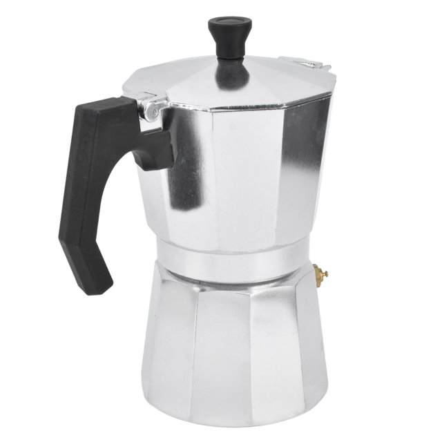 Aluminum Octagonal Shape Coffee Pot, Ergonomic Handle Coffee Maker For Strong Flavor, Quick Heat, Special Flavor, Easy to Clean, For Camping, Household, Office