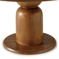 thumbnail image 4 of Maven Lane Mila Table à Manger Contemporaine en Bois Rond avec Finition Brune Raffinée, 4 of 6
