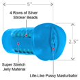thumbnail image 2 of Masturbador con cuentas Basic Essentials - Azul, 2 of 5
