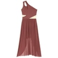 thumbnail image 4 of Linjinx Womens Elegant Modern Lyrical Dance Sleeveless Asymmetrical Flowy Long Maxi Dress Dusty Pink S, 4 of 4