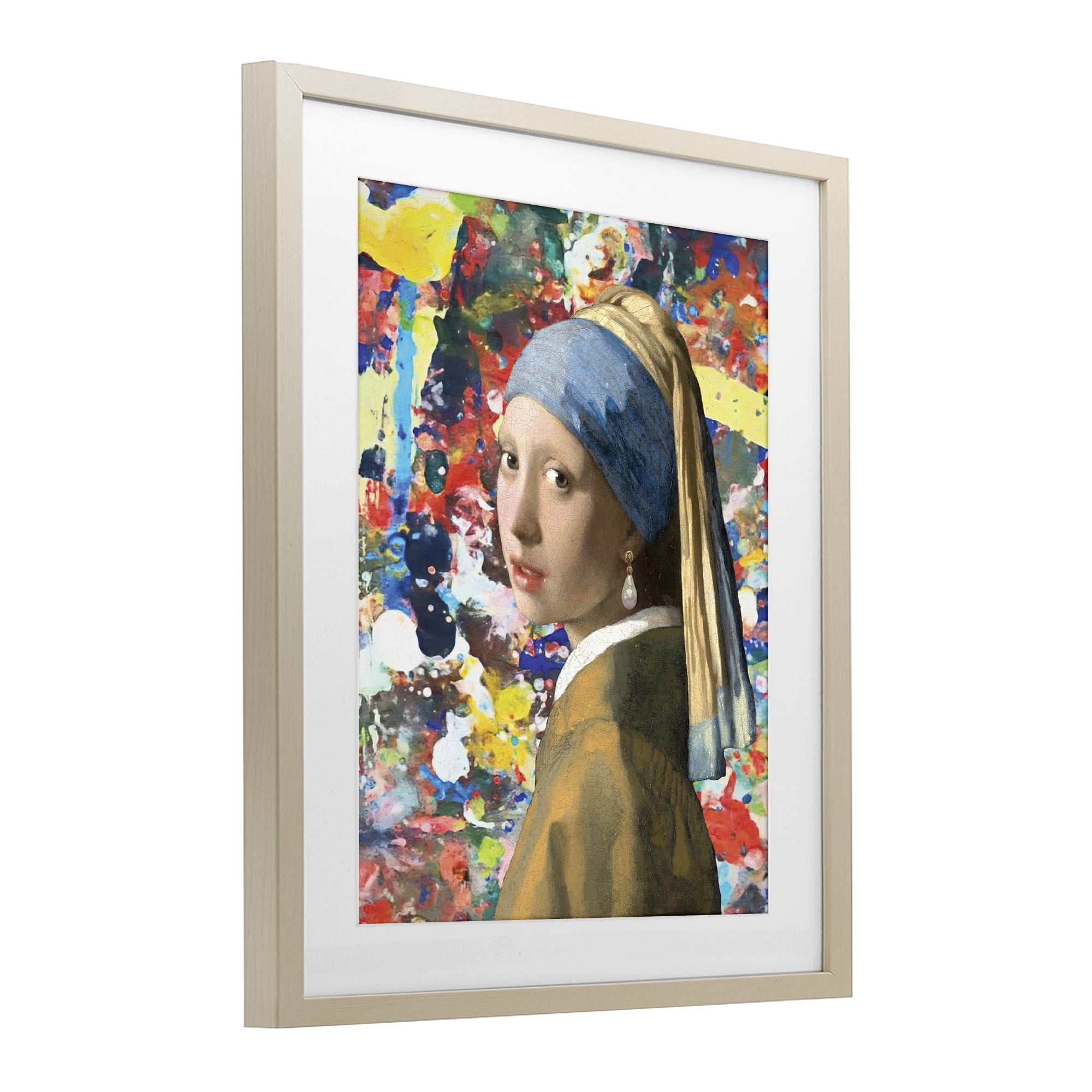 Stupell Industries Modern Splatter Iconic Pearl Earring Birch Framed Print Under Glass, design by Grotto Studios