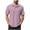 Pink, variant on hotojiny Mens Golf Shirt Stylish Printed Performance Sport Short Sleeve Tshirt Casual Buttons Collar Striped Work Shirts for Men