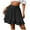 Black, variant on RUTAYY Women Summer Ruffled Skirt High Waisted Irregular Solid Color Skirt Flowy Swing Pleated Beach Skirts