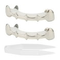 thumbnail image 3 of Hip Hop False Tooth Set,  Festival Tooth Decoration Accessory, Fits Most Sizes, Durable Brass Base, Easy To Wear, 3 of 8