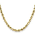 thumbnail image 2 of 10k Yellow Gold 5.7mm Semi-solid Diamond Cut Rope Chain - 24", 2 of 8