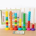 thumbnail image 5 of Arithmetic Beads Educational Toy for Kids with Stackable Geometric Columns and Counting Beads, 5 of 5