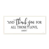 Stupell Industries Thank You For Those I Love Spiritual Phrase, 17 x 7, Design by Lettered and Lined