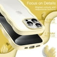thumbnail image 5 of JETech Cute Case for iPhone 15 Pro Max 6.7-Inch, Wave Frame Curly Shape Shockproof Phone Cover for Women and Girls, Clear Hard PC Back (Yellow), 5 of 7