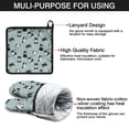 thumbnail image 7 of Black Corgi Kitchen Oven Mitt and Pot Holder Sets 2 Pcs for Baking, Cooking and Grilling, Heat Resistant Up To 392 °F, 7 of 7