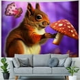 thumbnail image 4 of Orinice Squirrel Tapestry Wall Hanging Mushroom Pattern Tapestry Cute Animal Wall Tapestry Butterfly Rustic Style Tapestries For Kids Boys Girls Teens Bedroom Decorative Purple Large  60x50inch, 4 of 6