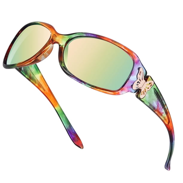 Gafas de sol LVIOE polarizadas con decoración de mariposa para mujer