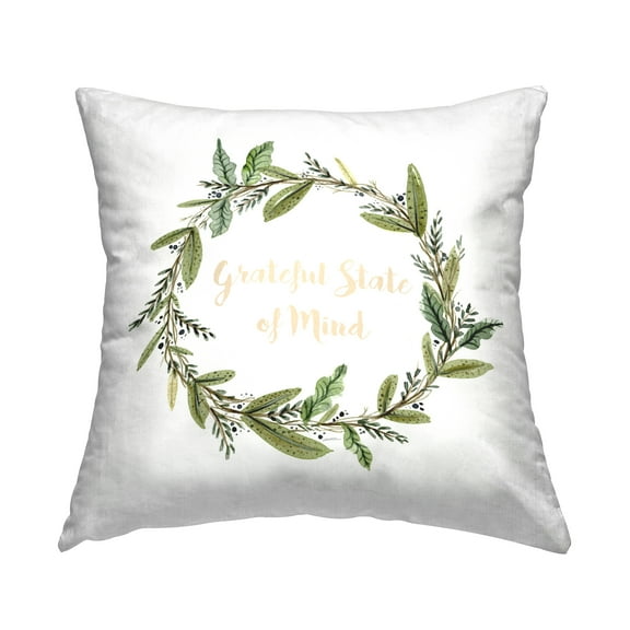 Stupell Industries Grateful State Of Mind Decorative Printed Throw Pillow Design by Leeza Hernandez.