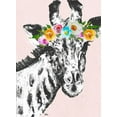 thumbnail image 2 of Pinto, Patricia 24x32 Gold Ornate Wood Framed with Double Matting Museum Art Print Titled - Flower Crown Giraffe, 2 of 4