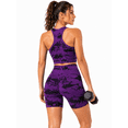 thumbnail image 2 of 2 Piece Women's Workout Set, High Waisted Biker Shorts and Sports Bra, Tie Dye Yoga Activewear Outfit, 2 of 7