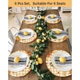 thumbnail image 4 of 15 Inch Round Placemats Set of 4, Fall Pumpkins Non Slip Heat Insulation PP Table Mats, Straw Man Thanksgiving Leaves Orange Check Washable Place Mats for Kitchen Dining Party Table Decor, 4 of 7