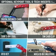 Keyport Pivot 2.0 Essential Plus Bundle (Black Aluminum) - EDC Key Organizer + Keychain Flashlight + 10-in-1 Multi-Tool All-in-One