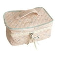 thumbnail image 1 of Bonita bolsa de maquillaje, organizador portátil de cosméticos de viaje para uso diario en el dormitorio rosa, 1 of 8