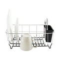 thumbnail image 2 of Sweet Home Collection Chrome Plated Steel Small 2 Piece Dish Drainer Black, 2 of 3