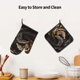 thumbnail image 6 of Gaeub Vintage Metal Dragon Print Oven Mitts and Pot Holders Sets of 2,Heat Resistant Pad,Cooking Gloves, for Baking BBQ Home Decor, 6 of 7