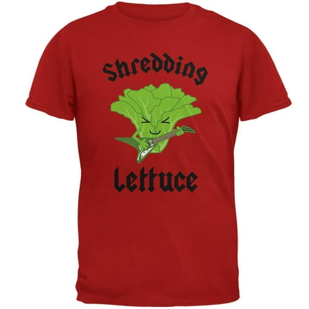 Vegetable Lettuce Shredding Heavy Metal Guitar Funny Mens Soft T (Best Way To Shred Lettuce)