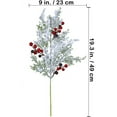 thumbnail image 2 of 4Pcs/8Pcs Snowy Artificial Cedar Picks with Red Berries Frosted Faux Cedar Sprays Christmas Cedar Greenery Branches Stems for Christmas Tree Wreath Floral Arrangement Vase Winter Holiday Decor, 2 of 6