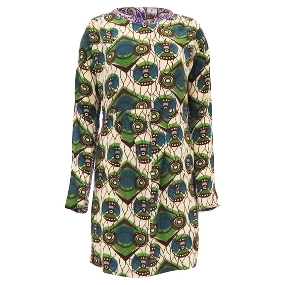 Pre-Owned Marni at H&M Batik Printed Dress in Multicolor Silk