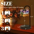 thumbnail image 3 of Candle Warmer Lamp with Timer, Purple Blue Green Stained Glass Cactus Landscape Non-slip Wireless Remote Control Wax Melts Warmer with 4 Bulbs for Home Office Dorm, Birthday Gifts for Women, 3 of 7
