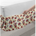 thumbnail image 2 of Botanical Bed Skirt, Flower Branches of Shabby Garden Peony Petunia Blossoms English Garden, Elastic Bedskirt Dust Ruffle Wrap Around for Bedding Decor, 4 Sizes, Cream and Multicolor, by Ambesonne, 2 of 2