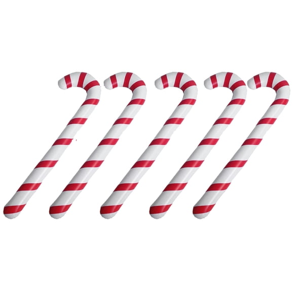 RENACLIPY 5 Pcs Babioles Gonflables Décorations en PVC Rouge Blanc pour Kit de Décorations de Fête