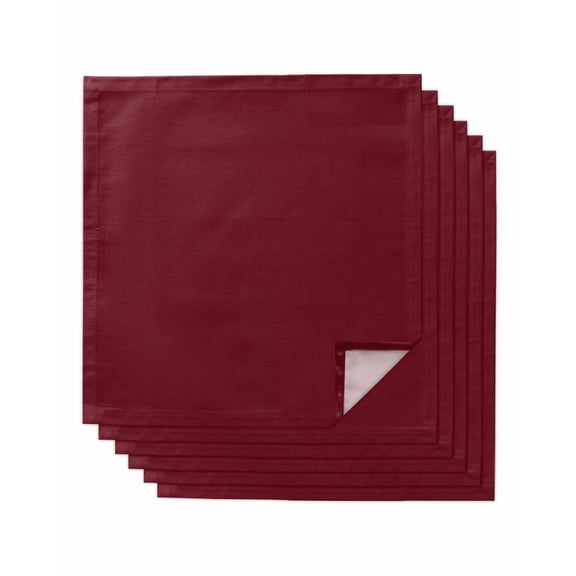 Cloth Napkins Set of 6 - 20x20 Inches, Pure Red Wine Washable Reusable Table Napkins, Simple Solid Color Soft & Absortbent Dining Napkin for Party Wedding Hotel Restaurant