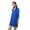 Blue, variant on Women's Double Take Textured Quarter Zip Long Sleeve Dress 95% Polyester 5% Spandex Fabric for a chic weekend look