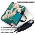 thumbnail image 3 of YFYANG 14 inch Universal Laptop Bag Oxford Cloth Laptop Sleeve, Multi-functional Green Retro Cartoon Snake Notebook Computer Messenger Bag Handbag, 3 of 8