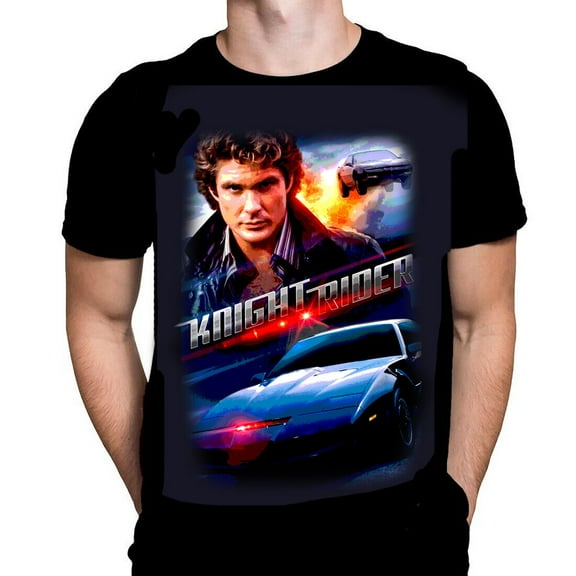 KNIGHT RIDER - Black T-Shirt - Sizes s -5XL - Classic 80's TV Show- t-shirt