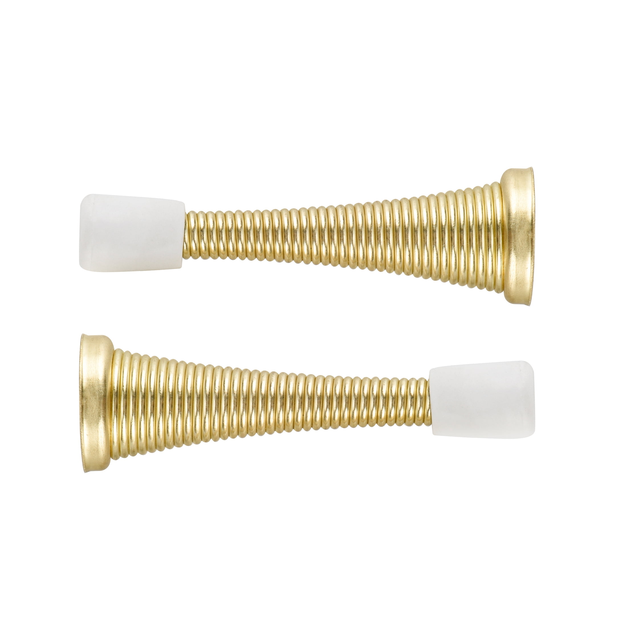 Hyper Tough Spring Doorstop, Brass-Plated Steel, 2 Pack