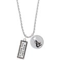 thumbnail image 1 of Delight Jewelry Silvertone Ride Like You Stole It Silvertone Script Initial Disc - & - Charm Necklace, 20"+3", 1 of 4