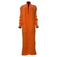 thumbnail image 4 of Comdrip Long Cardigans for Women! Long Cardigans for Women Open Front Cable Knit Cardigan Open Front Oversized Draped Sweater Outerwear Fall Cardigans for Women orange S, 4 of 4