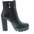 thumbnail image 5 of Static Footwear Latavia 3 Womens Chunky Heel Lug Sole Zip Up Platform Ankle Booties, Black Pu, 10, 5 of 7