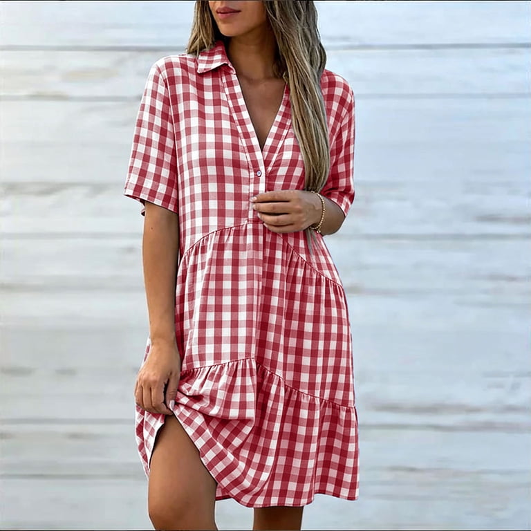 red gingham linen dress Gingham Maxi Linen Dress Margo