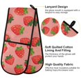 thumbnail image 4 of Dailycode Double Sided Oven Mitt with Loop Heat Resistant Kitchen Long Potholders 7" x 35" Cute Strawberries, 4 of 6