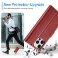 thumbnail image 2 of Allytechgroup Flip Case for iPhone 13 Pro with Credit Card Slot, RFID Blocking PU Leather Wallet Phone Case with Kickstand Shockproof Full Body Protective for iPhone 13 Pro, Red, 2 of 6