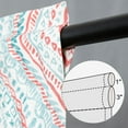 thumbnail image 6 of Rhombic Pattern Printed Kitchen Valance, Retro Bohemian Style Rod Pocket Linen Textured Short Window Drapes for Bedroom Bathroom, 18 x 52 Inches, 1 Panel, 6 of 6