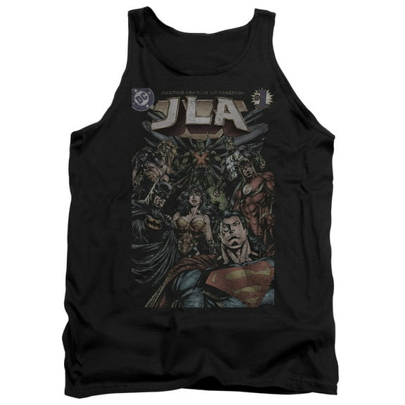 JLA Justice League #1 Cover Adult Tank Top Black